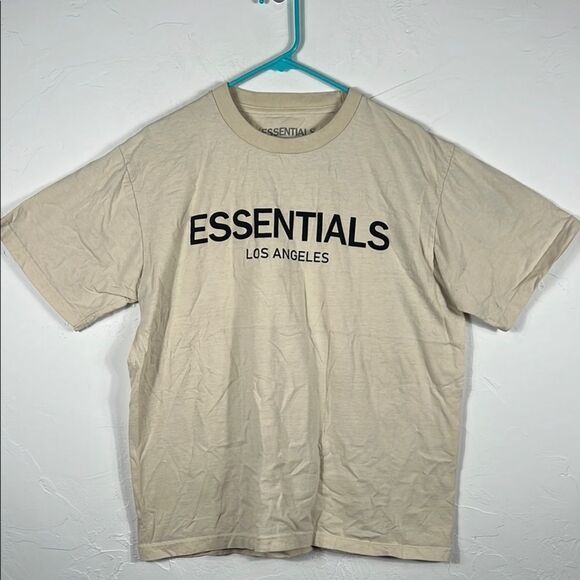 🔥🔥 ESSENTIALS LOS ANGELES Streetwear Cream RARE T-Shirt Size LARGE - PERFECT - Picture 2 of 9